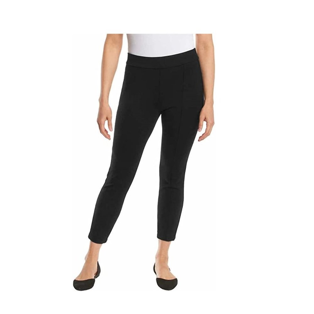 NWT Anne Klein Women's Tummy Control Stretch Ponte Pants Black Size S $60 9C049